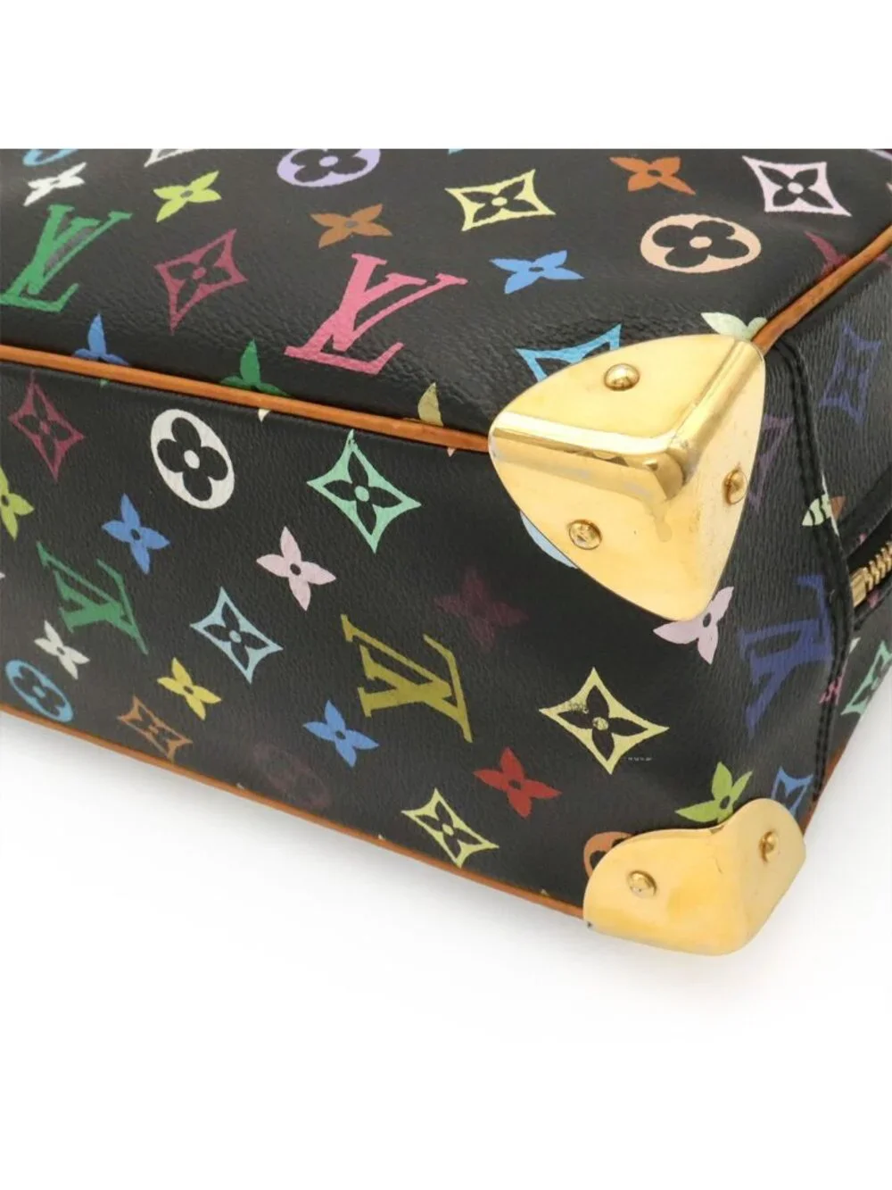 Louis Vuitton Monogram Multicolor Tourville Handbag Noir Black Gold
